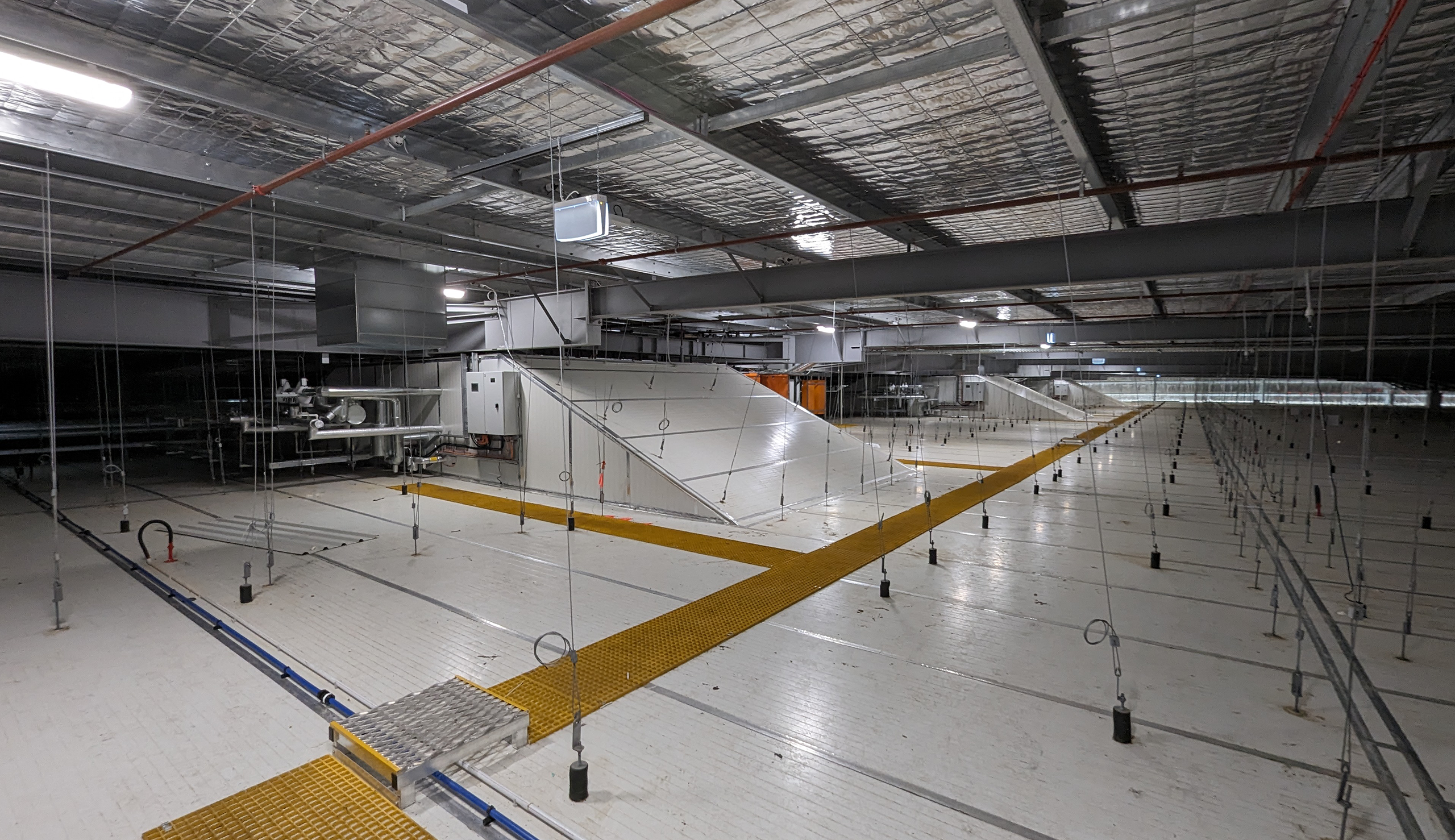 roof space of an industrial refrigeration distribution centre