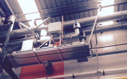 ceiling of a central refrigeration plant