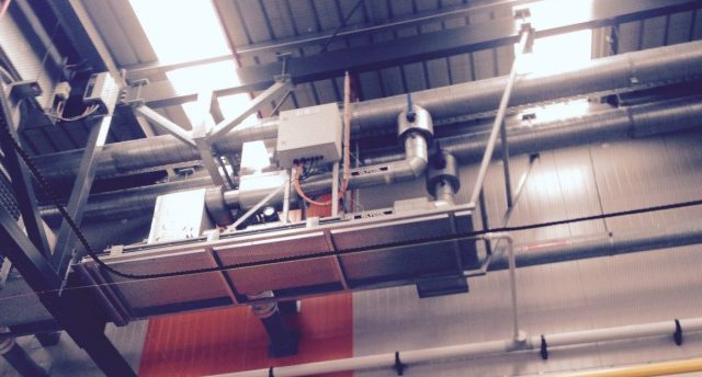 ceiling of a central refrigeration plant