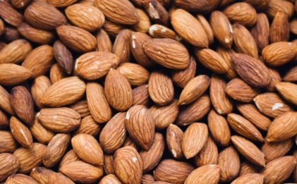 a pile of almonds